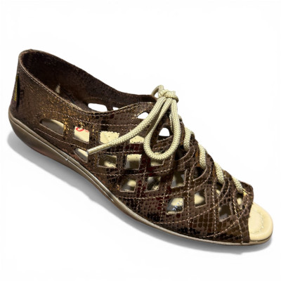 Romulo Sandalia Cuero Bronce Mujer Ref 8202